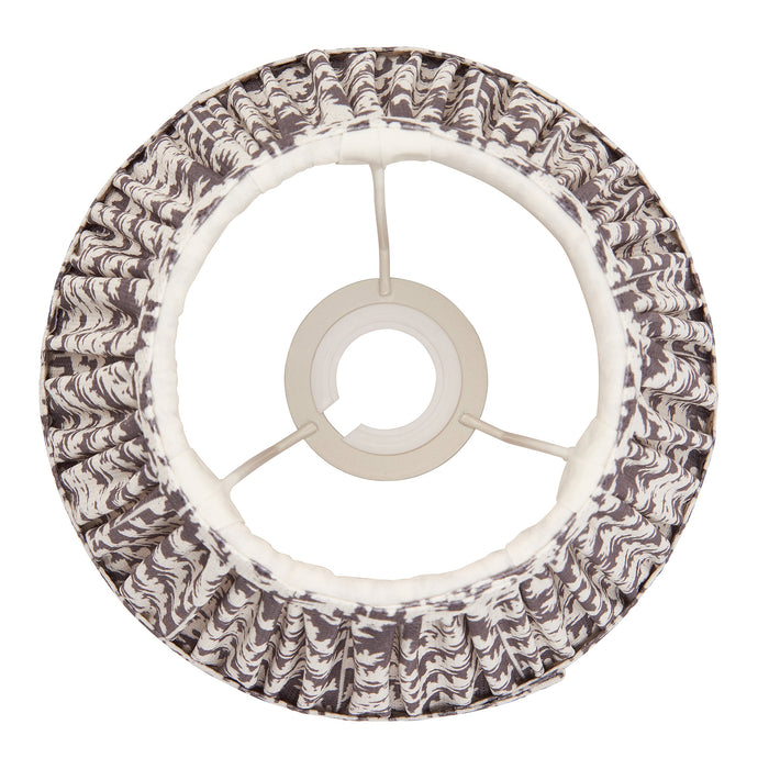 Endon 111295 Leaf 20cm Tapered Shade Pearl grey fabric 7W LED E14 or B22 (Required)