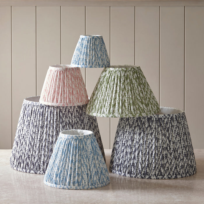 Endon 111295 Leaf 20cm Tapered Shade Pearl grey fabric 7W LED E14 or B22 (Required)