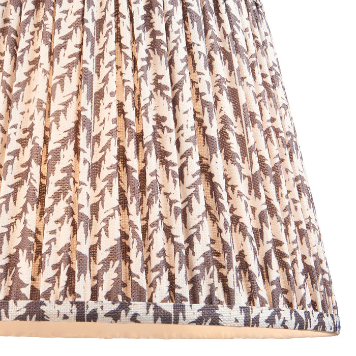 Endon 111298 Leaf 35cm Tapered Shade Pearl grey fabric 10W LED E27 or B22 (Required)