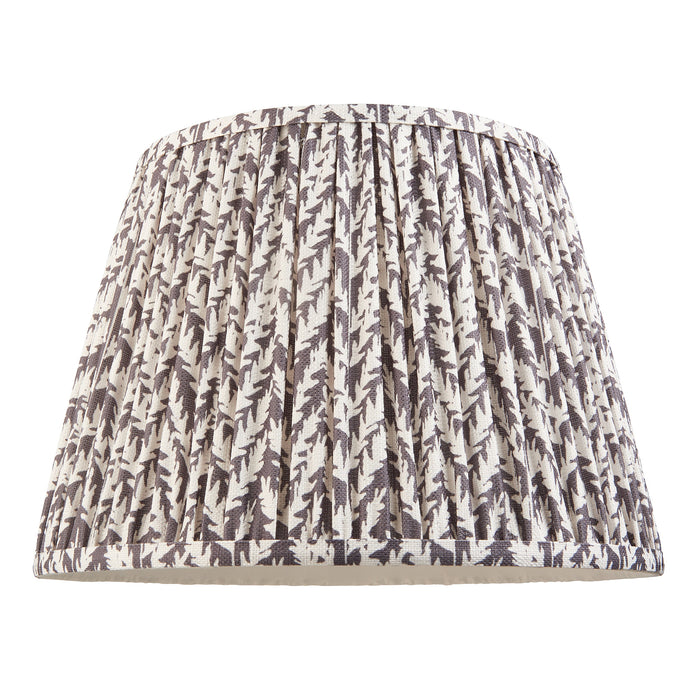 Endon 111298 Leaf 35cm Tapered Shade Pearl grey fabric 10W LED E27 or B22 (Required)