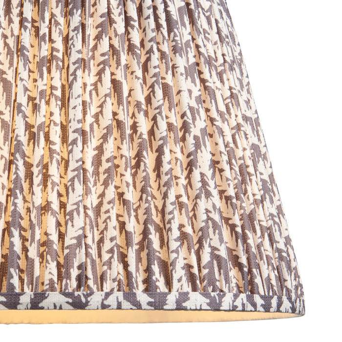 Endon 111299 Leaf 40cm Tapered Shade Pearl grey fabric 10W LED E27 or B22 (Required)