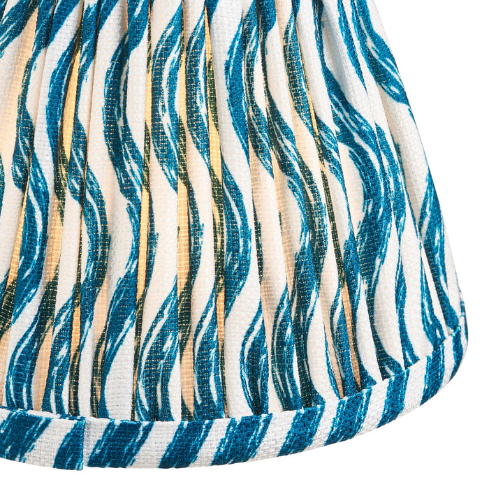 Endon 111300 Ripple 16cm Tapered Shade Marlin blue fabric 7W LED E14 or B22 (Required)