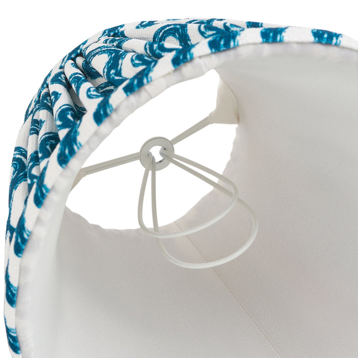 Endon 111300 Ripple 16cm Tapered Shade Marlin blue fabric 7W LED E14 or B22 (Required)