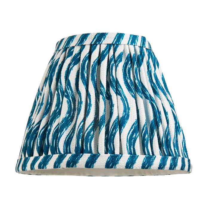Endon 111300 Ripple 16cm Tapered Shade Marlin blue fabric 7W LED E14 or B22 (Required)