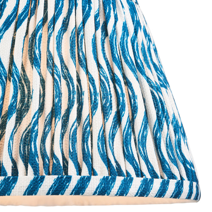Endon 111301 Ripple 20cm Tapered Shade Marlin blue fabric 7W LED E14 or B22 (Required)