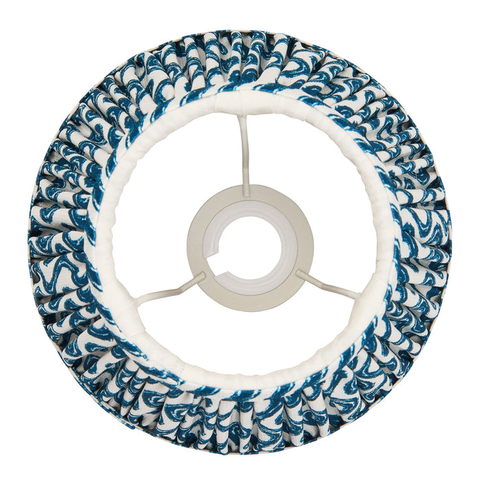 Endon 111301 Ripple 20cm Tapered Shade Marlin blue fabric 7W LED E14 or B22 (Required)