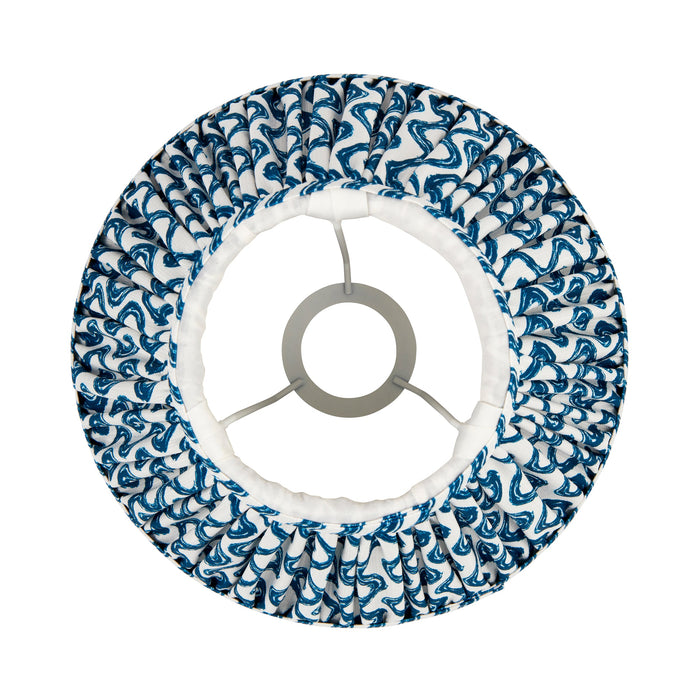 Endon 111302 Ripple 25cm Tapered Shade Marlin blue fabric 10W LED E27 or B22 (Required)