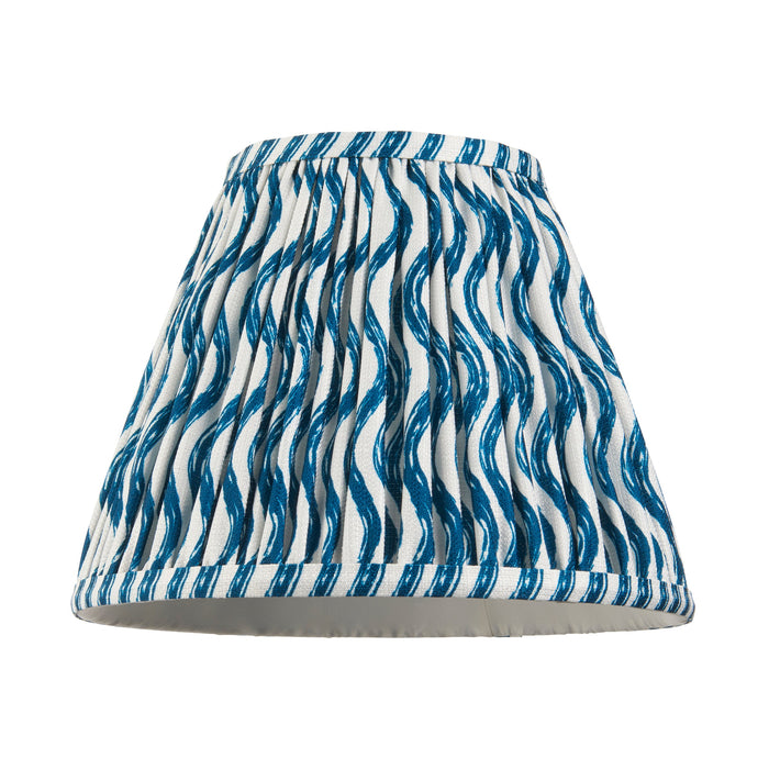 Endon 111302 Ripple 25cm Tapered Shade Marlin blue fabric 10W LED E27 or B22 (Required)