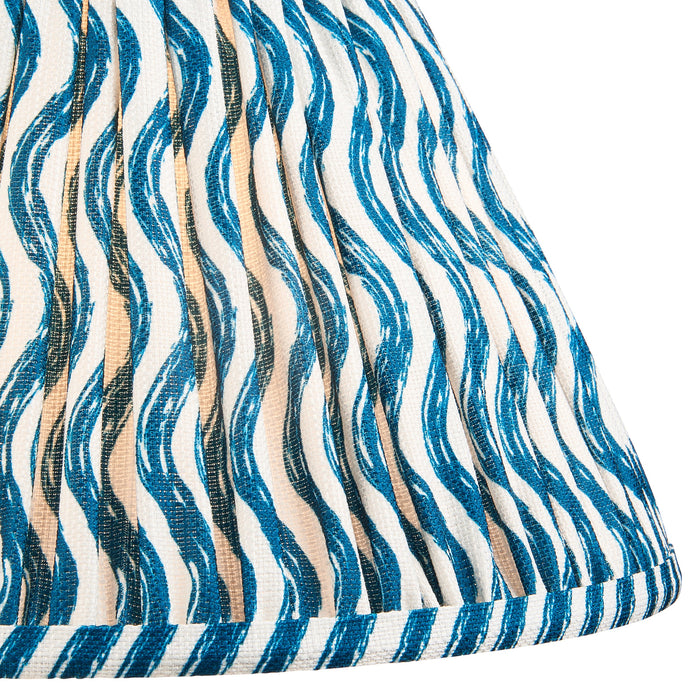 Endon 111303 Ripple 30cm Tapered Shade Marlin blue fabric 10W LED E27 or B22 (Required)