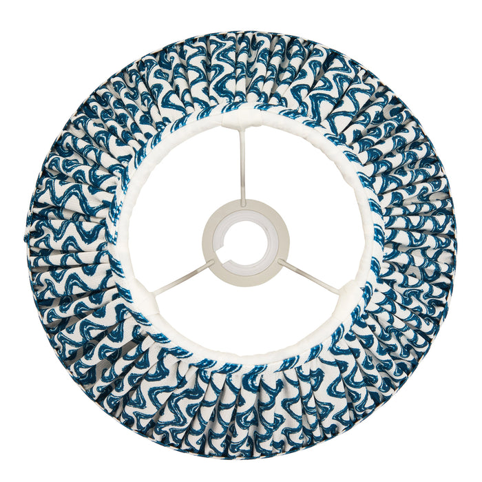 Endon 111303 Ripple 30cm Tapered Shade Marlin blue fabric 10W LED E27 or B22 (Required)