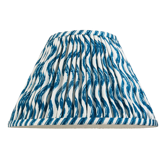 Endon 111303 Ripple 30cm Tapered Shade Marlin blue fabric 10W LED E27 or B22 (Required)