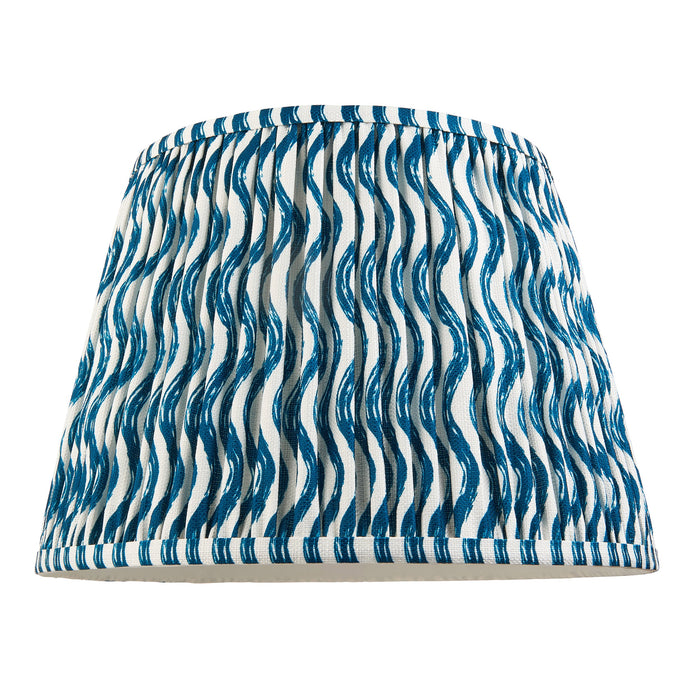 Endon 111304 Ripple 35cm Tapered Shade Marlin blue fabric 10W LED E27 or B22 (Required)