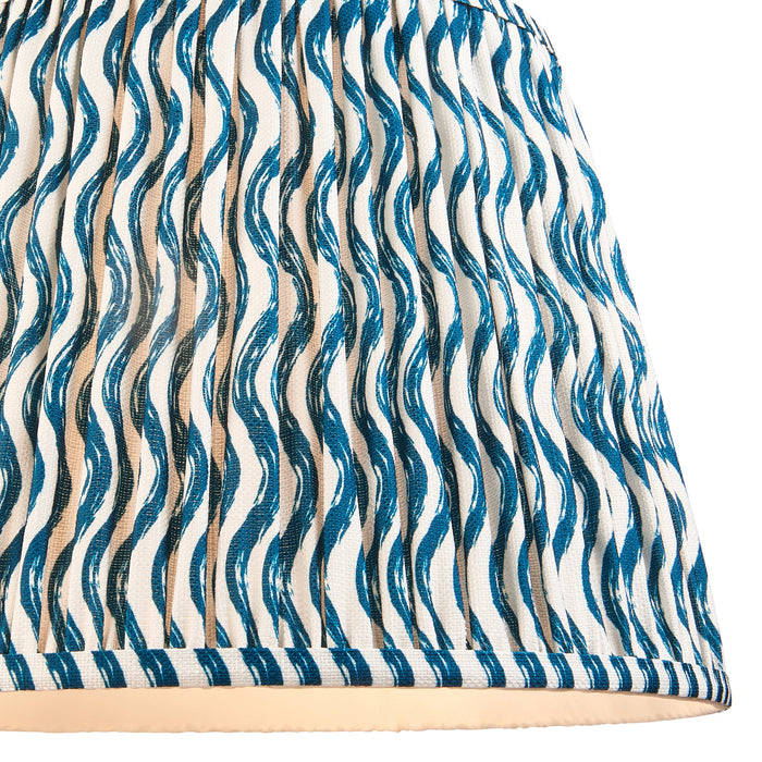 Endon 111305 Ripple 40cm Tapered Shade Marlin blue fabric 10W LED E27 or B22 (Required)