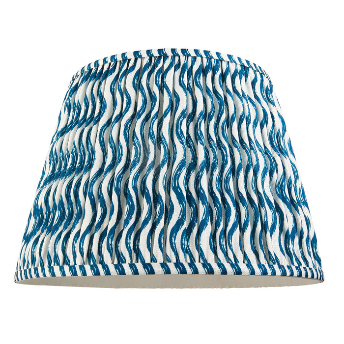 Endon 111305 Ripple 40cm Tapered Shade Marlin blue fabric 10W LED E27 or B22 (Required)