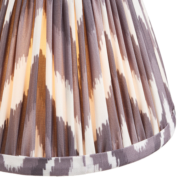 Endon 111322 Zigzag 16cm Tapered Shade Pearl grey fabric 7W LED E14 or B22 (Required)
