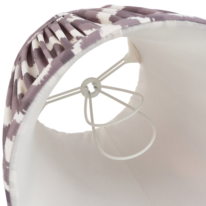 Endon 111322 Zigzag 16cm Tapered Shade Pearl grey fabric 7W LED E14 or B22 (Required)
