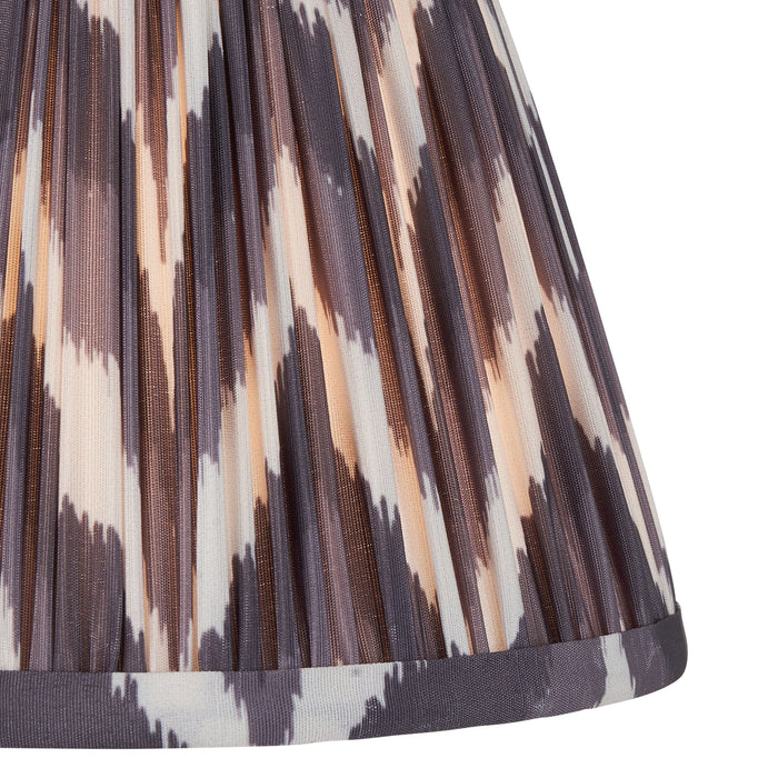 Endon 111323 Zigzag 20cm Tapered Shade Pearl grey fabric 7W LED E14 or B22 (Required)