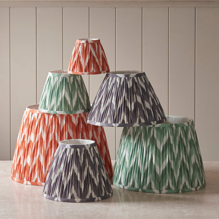 Endon 111323 Zigzag 20cm Tapered Shade Pearl grey fabric 7W LED E14 or B22 (Required)