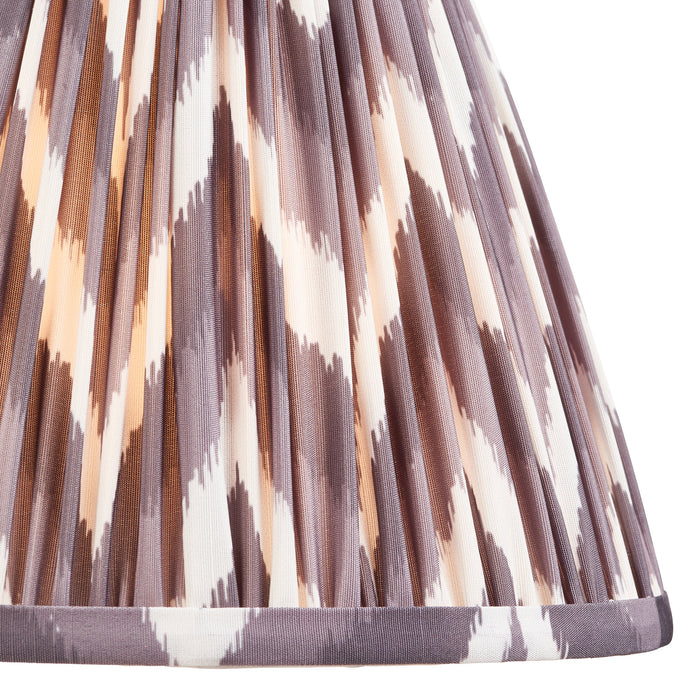 Endon 111324 Zigzag 25cm Tapered Shade Pearl grey fabric 10W LED E27 or B22 (Required)