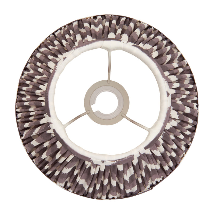 Endon 111324 Zigzag 25cm Tapered Shade Pearl grey fabric 10W LED E27 or B22 (Required)
