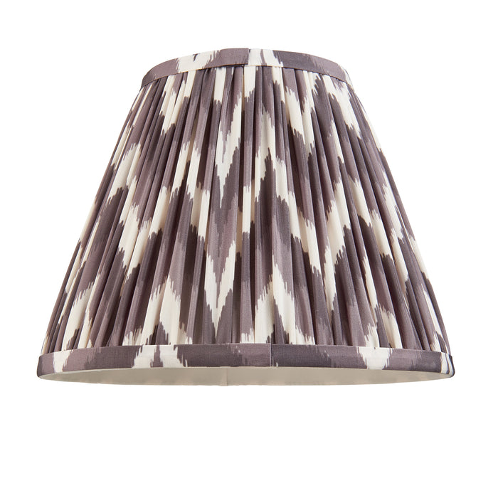 Endon 111324 Zigzag 25cm Tapered Shade Pearl grey fabric 10W LED E27 or B22 (Required)