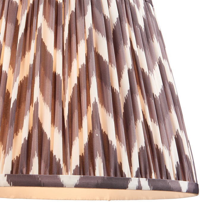 Endon 111326 Zigzag 35cm Tapered Shade Pearl grey fabric 10W LED E27 or B22 (Required)