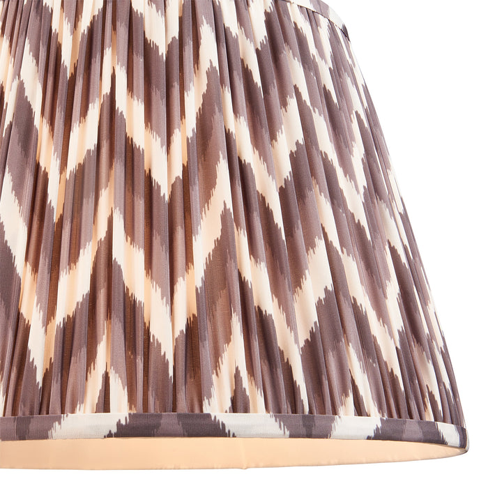 Endon 111327 Zigzag 40cm Tapered Shade Pearl grey fabric 10W LED E27 or B22 (Required)