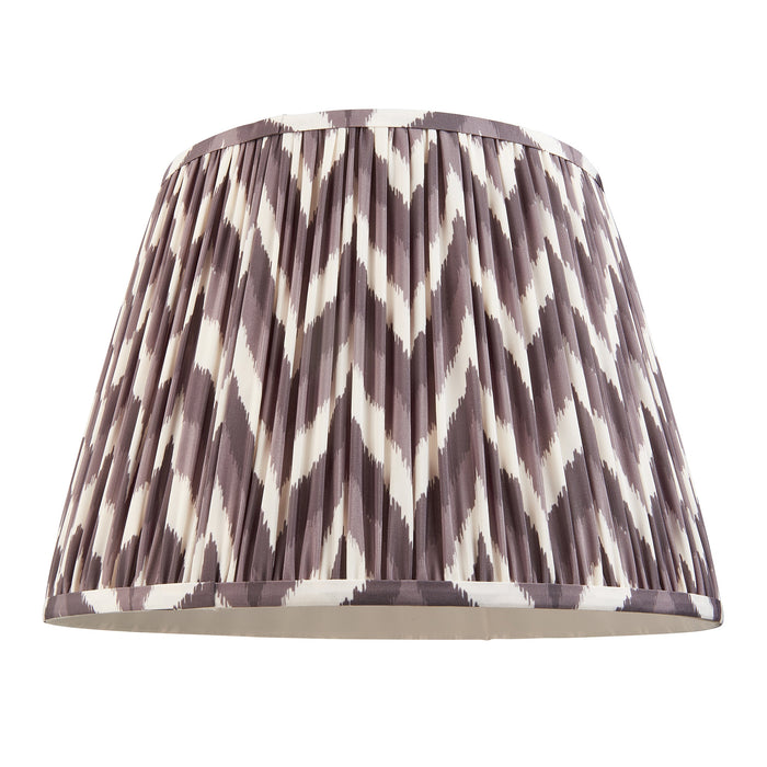 Endon 111327 Zigzag 40cm Tapered Shade Pearl grey fabric 10W LED E27 or B22 (Required)
