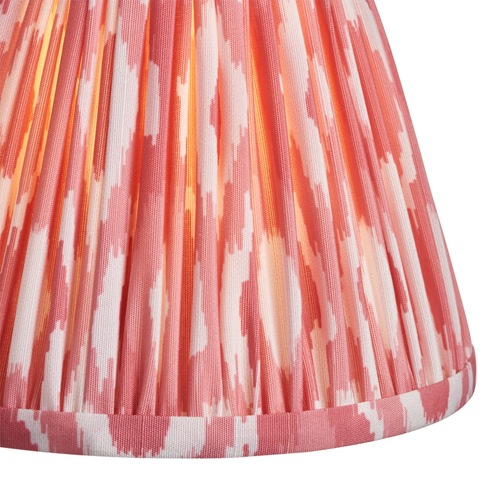 Endon 111337 Ikat 16cm Tapered Shade Coral pink fabric 7W LED E14 or B22 (Required)