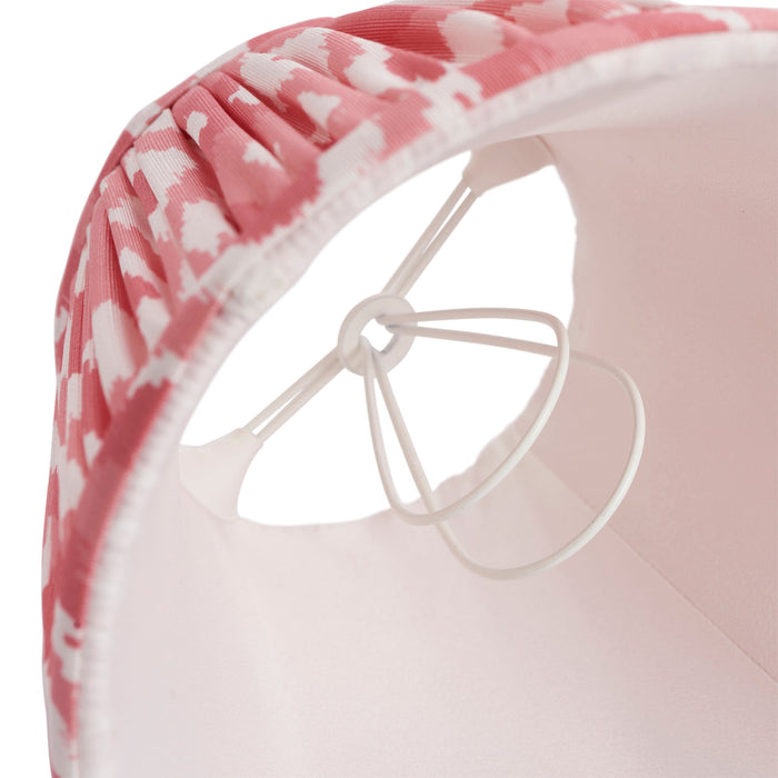 Endon 111337 Ikat 16cm Tapered Shade Coral pink fabric 7W LED E14 or B22 (Required)