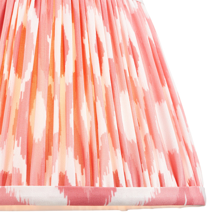 Endon 111338 Ikat 20cm Tapered Shade Coral pink fabric 7W LED E14 or B22 (Required)