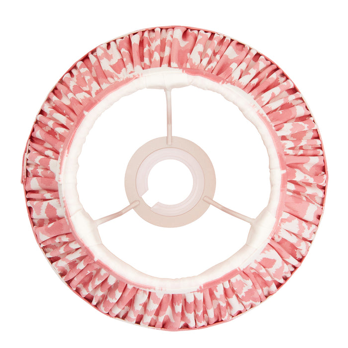 Endon 111338 Ikat 20cm Tapered Shade Coral pink fabric 7W LED E14 or B22 (Required)