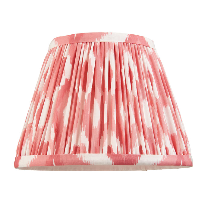 Endon 111338 Ikat 20cm Tapered Shade Coral pink fabric 7W LED E14 or B22 (Required)