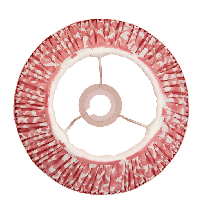 Endon 111339 Ikat 25cm Tapered Shade Coral pink fabric 10W LED E27 or B22 (Required)