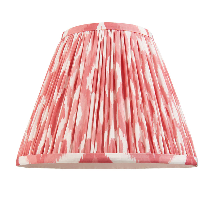 Endon 111339 Ikat 25cm Tapered Shade Coral pink fabric 10W LED E27 or B22 (Required)
