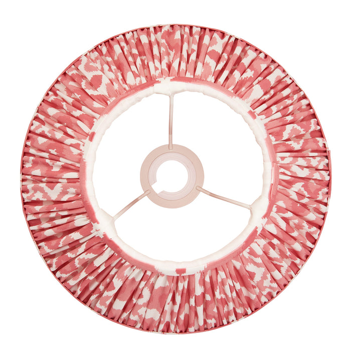 Endon 111340 Ikat 30cm Tapered Shade Coral pink fabric 10W LED E27 or B22 (Required)