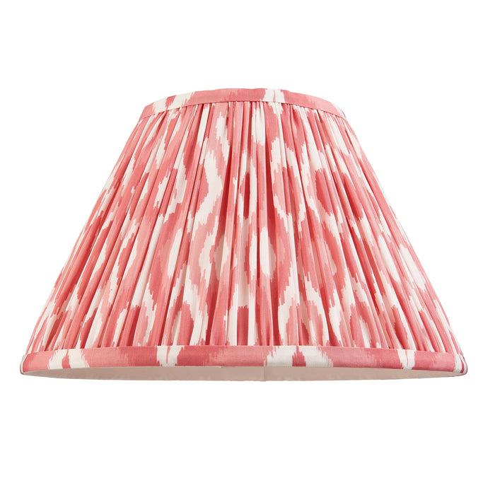 Endon 111340 Ikat 30cm Tapered Shade Coral pink fabric 10W LED E27 or B22 (Required)