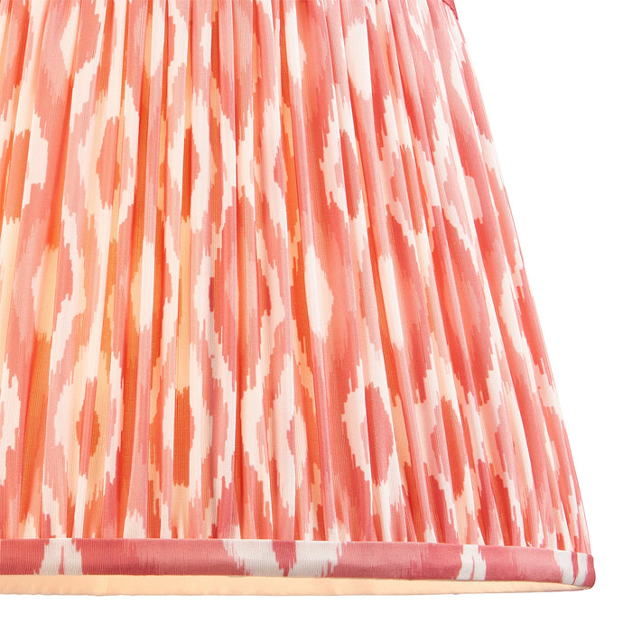 Endon 111341 Ikat 35cm Tapered Shade Coral pink fabric 10W LED E27 or B22 (Required)