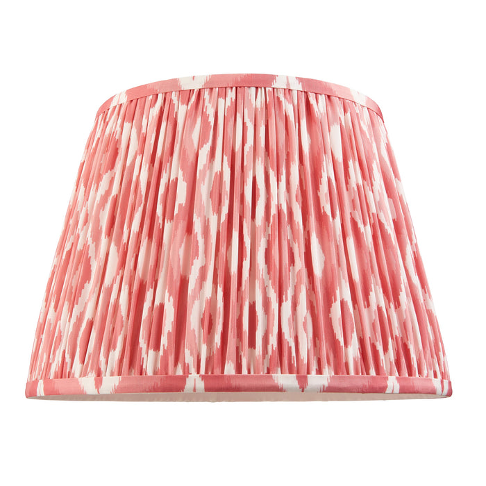Endon 111341 Ikat 35cm Tapered Shade Coral pink fabric 10W LED E27 or B22 (Required)