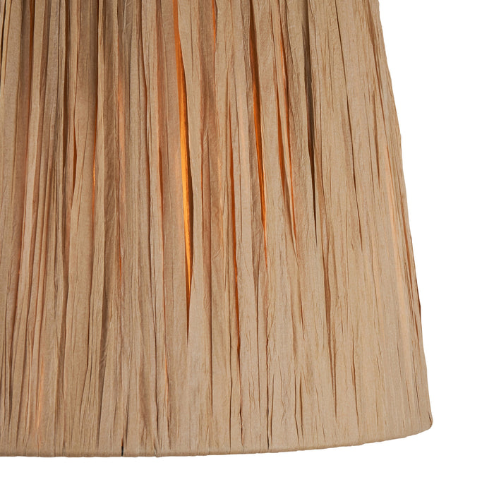 Endon 111507 Raffia 32cm Tapered Shade Natural raffia 10W LED E27 (Required)