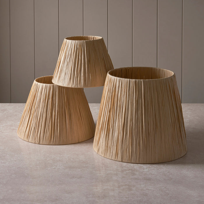 Endon 111507 Raffia 32cm Tapered Shade Natural raffia 10W LED E27 (Required)