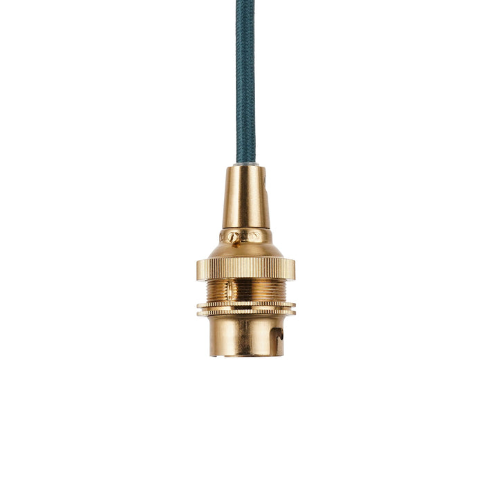 Endon 111511 Eltham Cable Set Brushed aged brass plate & blue flex 10W LED B22 (Required)