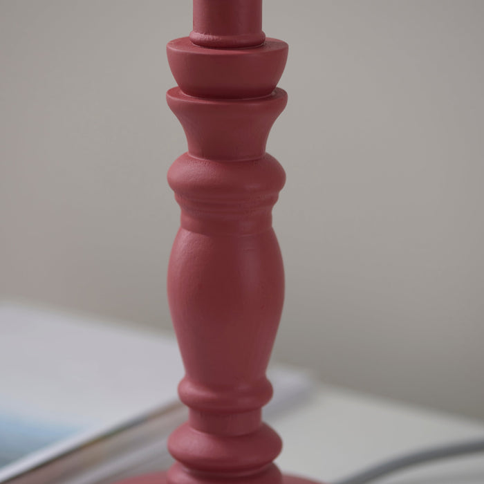 Endon 111521 Bibury Table Base Satin pink clay paint & brushed aged brass plate 7W LED B22 (Required)