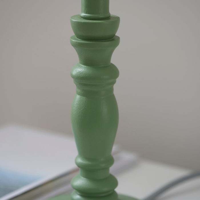 Endon 111522 Bibury Table Base Satin Cotswold green paint & brushed aged brass plate 7W LED B22 (Required)