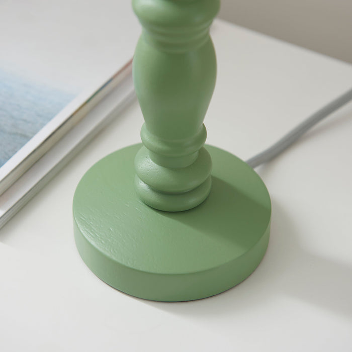 Endon 111522 Bibury Table Base Satin Cotswold green paint & brushed aged brass plate 7W LED B22 (Required)