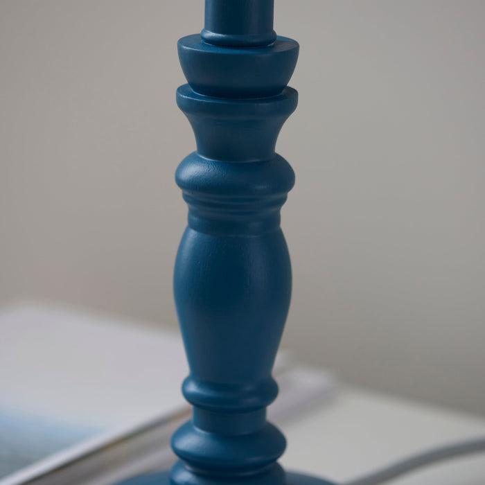 Endon 111523 Bibury Table Base Satin marlin blue paint & brushed aged brass plate 7W LED B22 (Required)