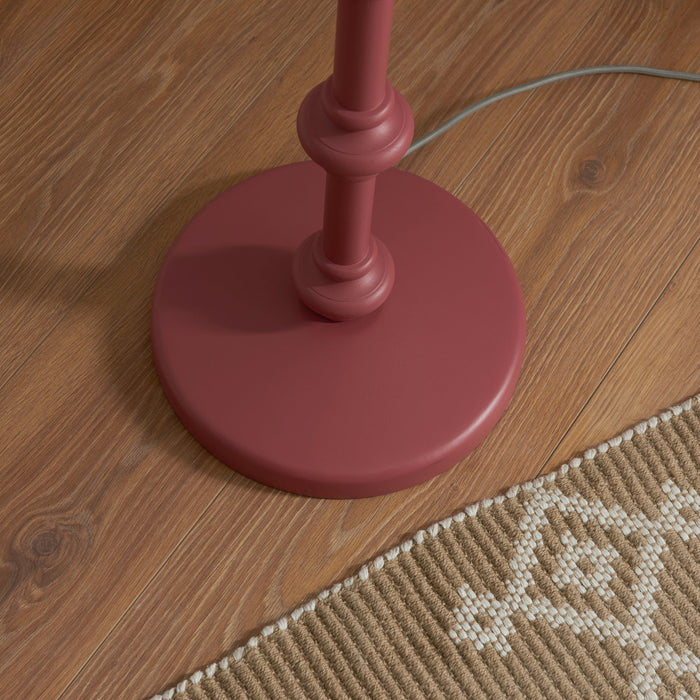 Endon 111603 Carnaby Floor Base Satin pink clay paint 10W LED B22 (Required)