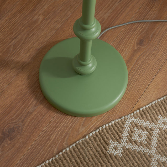 Endon 111604 Carnaby Floor Base Satin Cotswold green paint 10W LED B22 (Required)