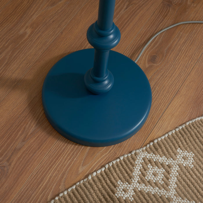 Endon 111605 Carnaby Floor Base Satin marlin blue paint 10W LED B22 (Required)