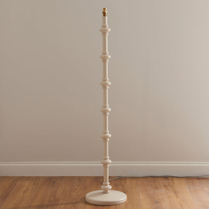 Endon 111606 Carnaby Floor Base Satin almond white paint 10W LED B22 (Required)